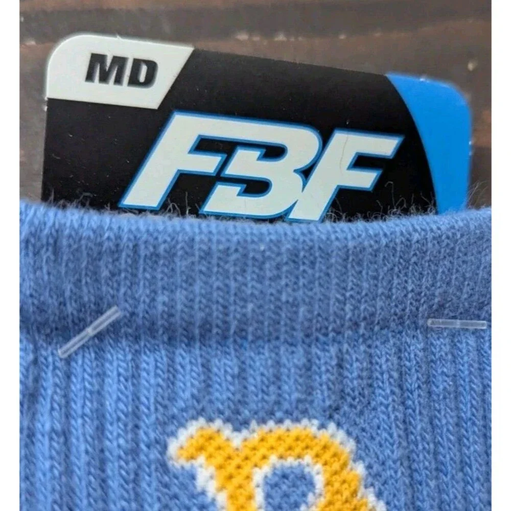 7x Pair UCLA Bruins Licensed Socks Size Medium Men 5-10 Blue Yellow Crew NWT